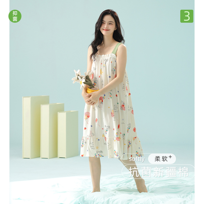 无袖吊带女士睡裙