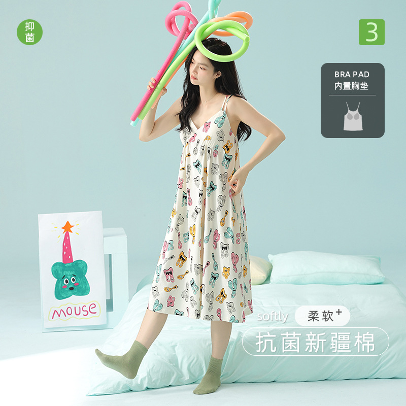 无袖吊带女士睡裙