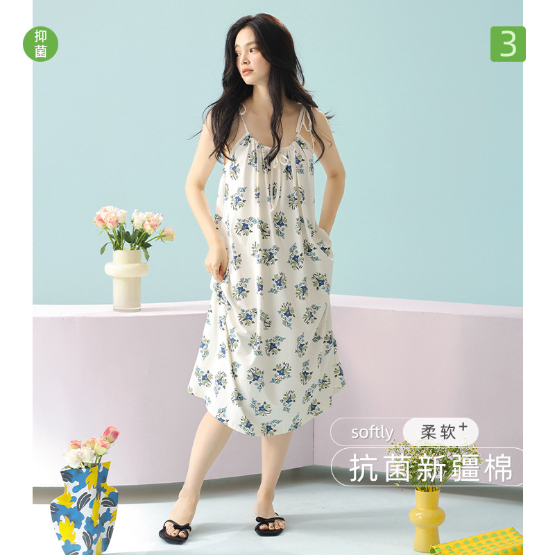 无袖吊带女士睡裙