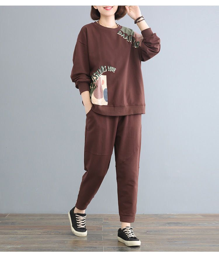 中老年妈妈装宽松加大码卫衣
