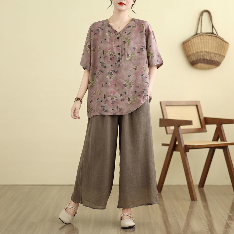 妈妈女装夏季短袖T恤