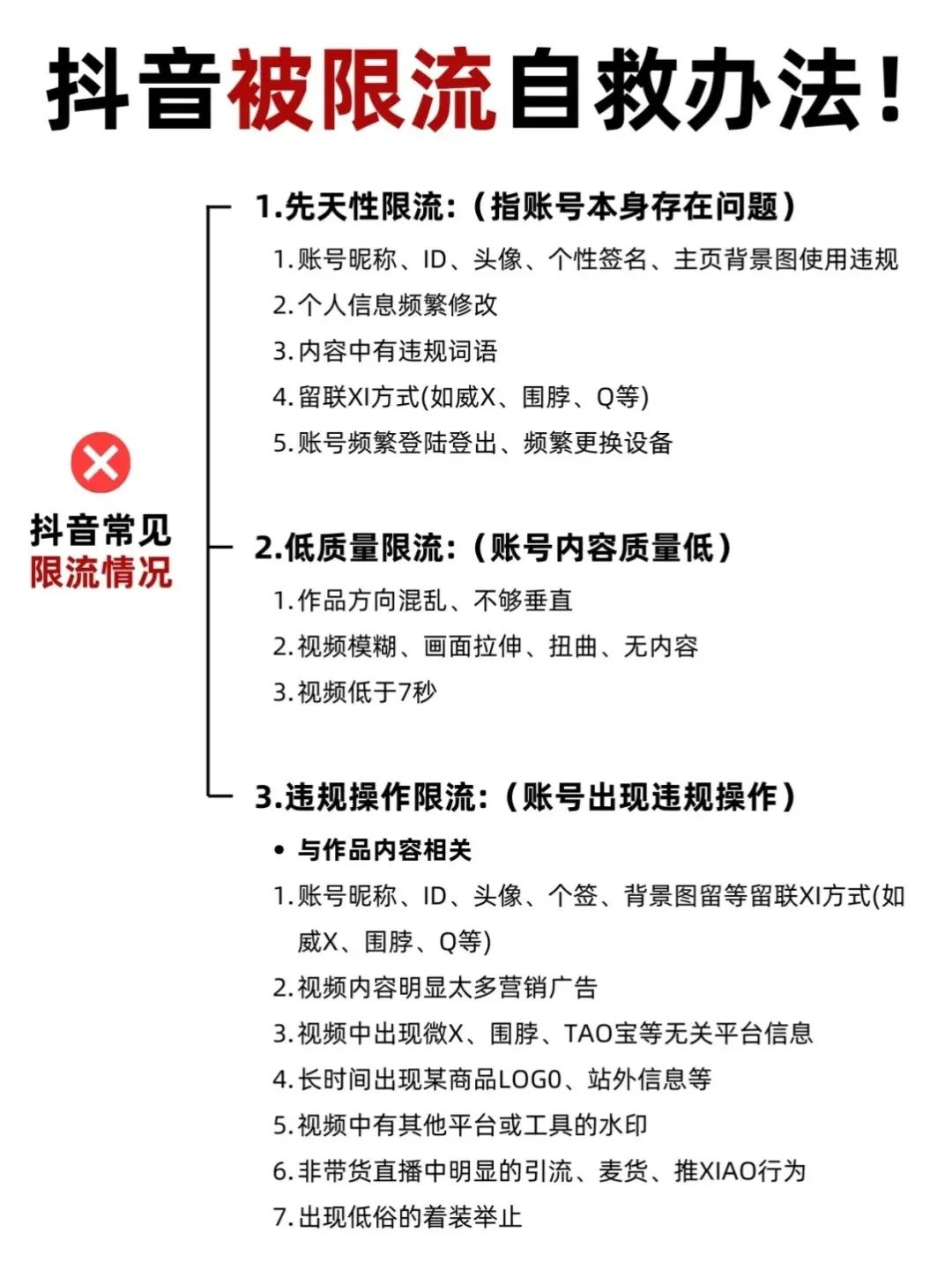抖音限流怎么办？如何自救